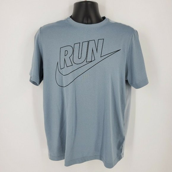 Nike Other - Nike Dri-Fit Nike Running Blue Gray Short Sleeve